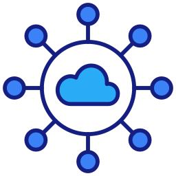 Icon representing Monolith to microservices strangler