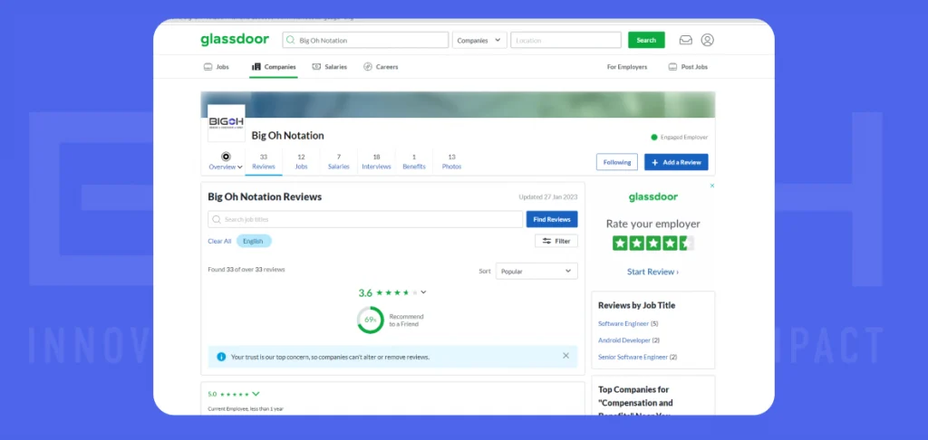 Glassdoor review