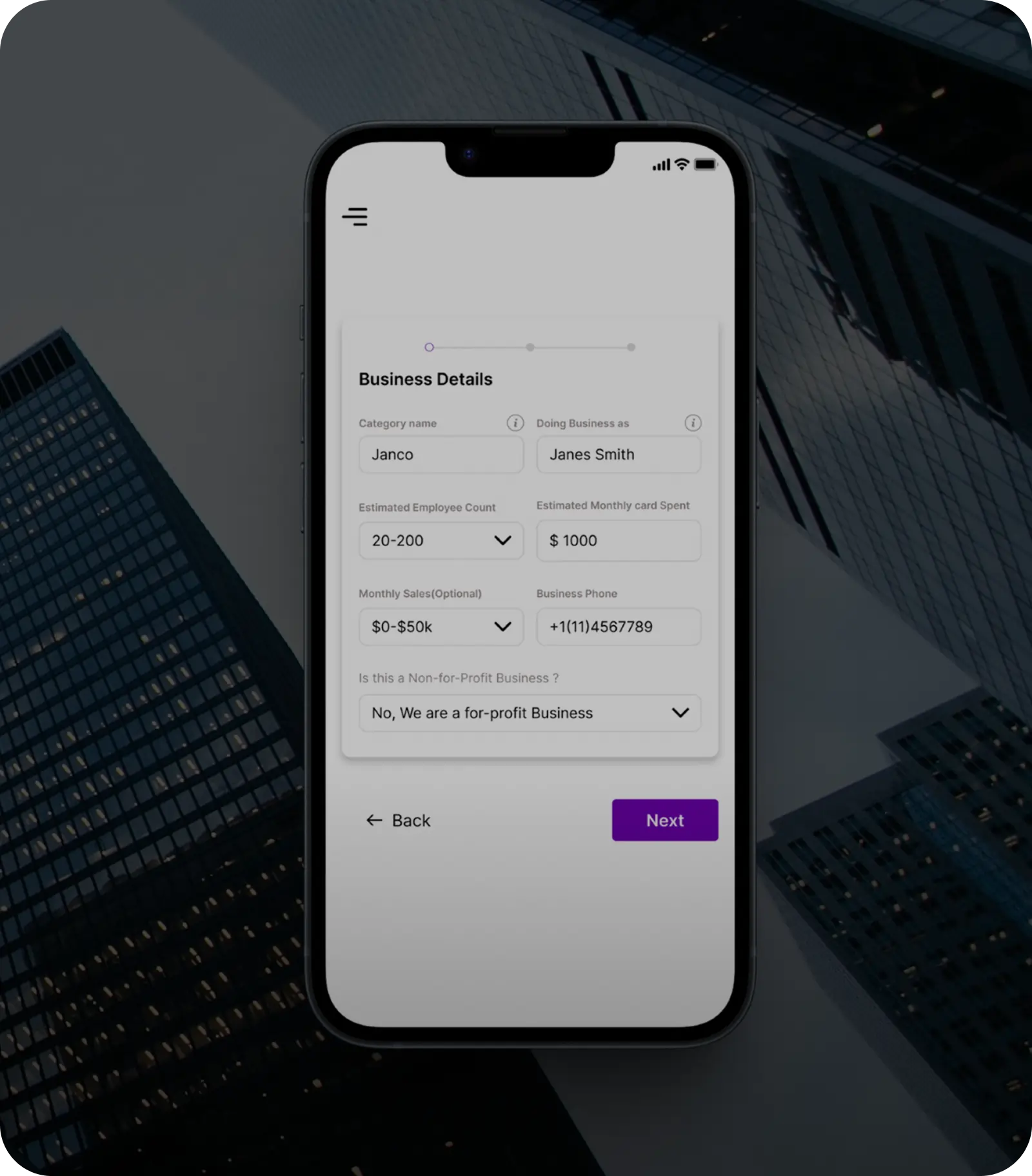 Financial Service Provider Card