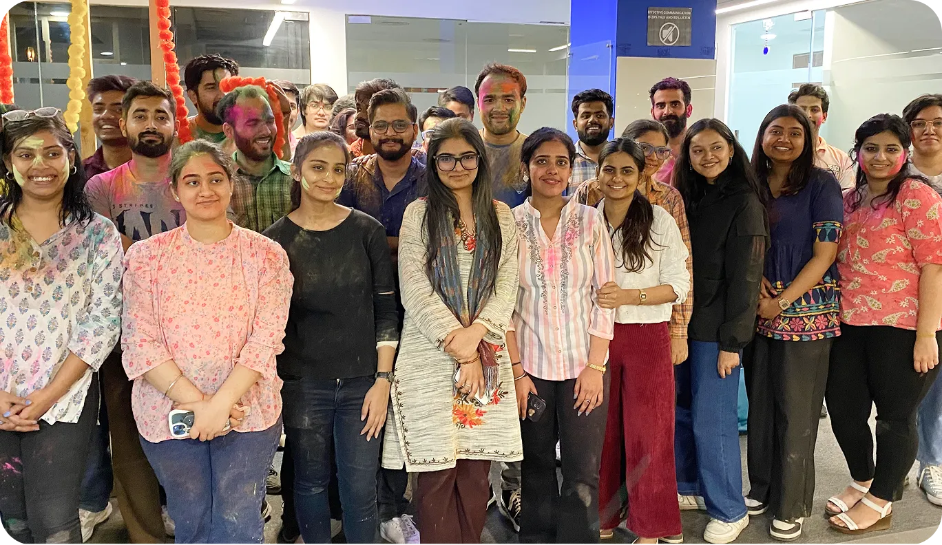 BigOhTech team Holi celebration group photo