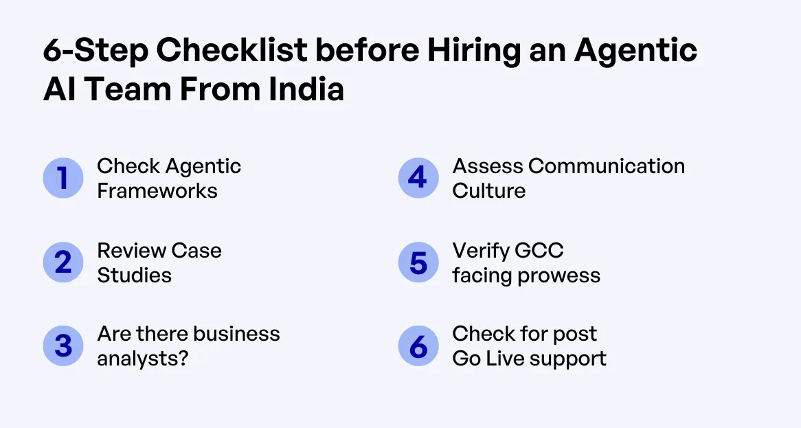 Checklist for hiring an agentic AI team from India