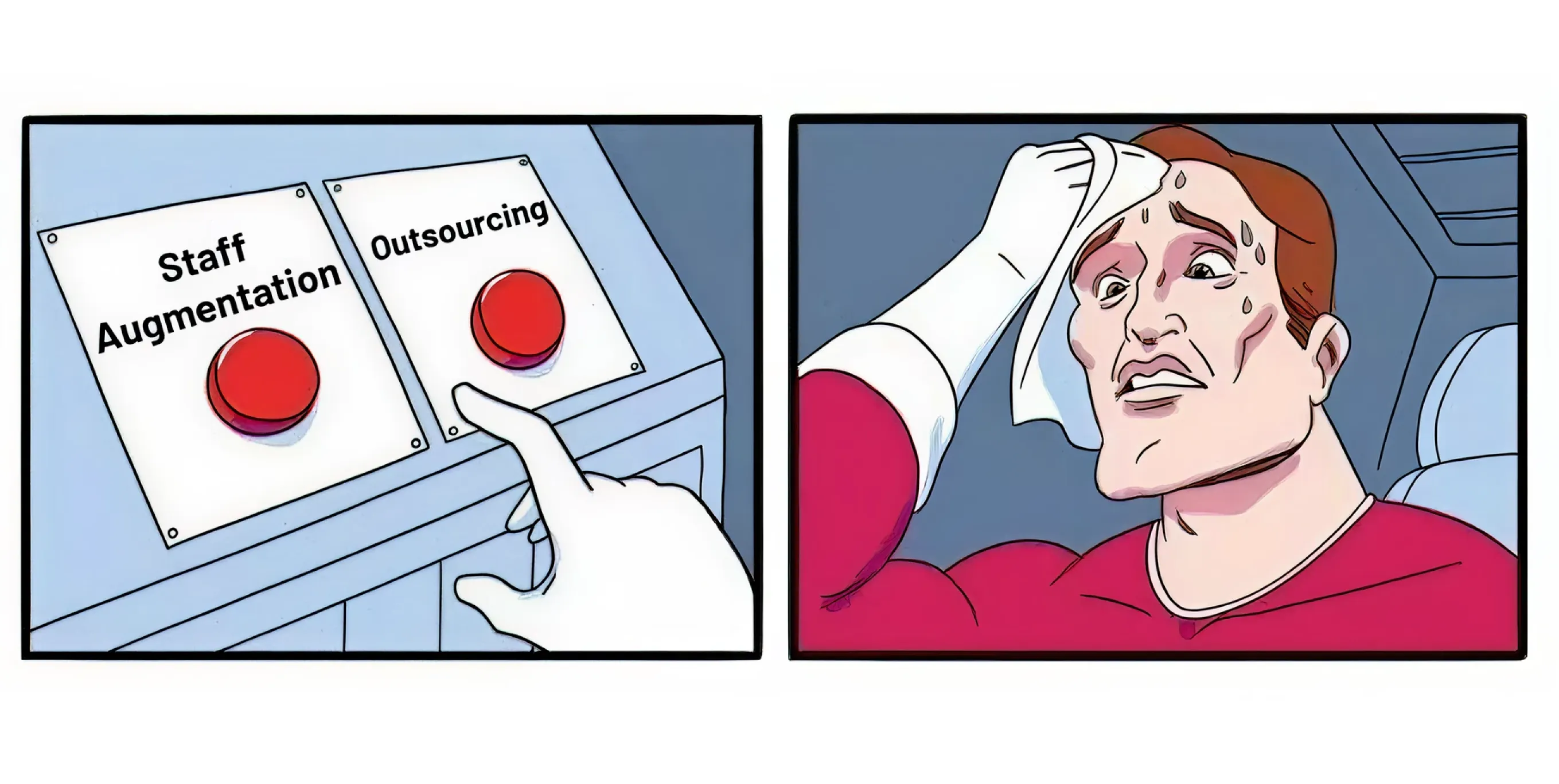 Choosing between staff augmentation and outsourcing models