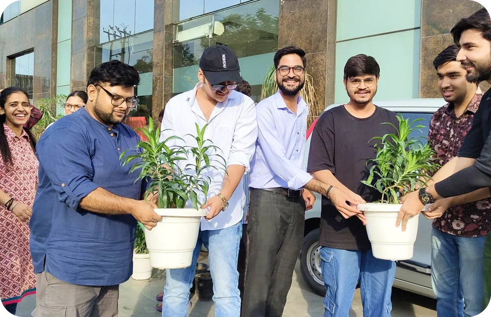 BigOhTech team plantation drive outside office