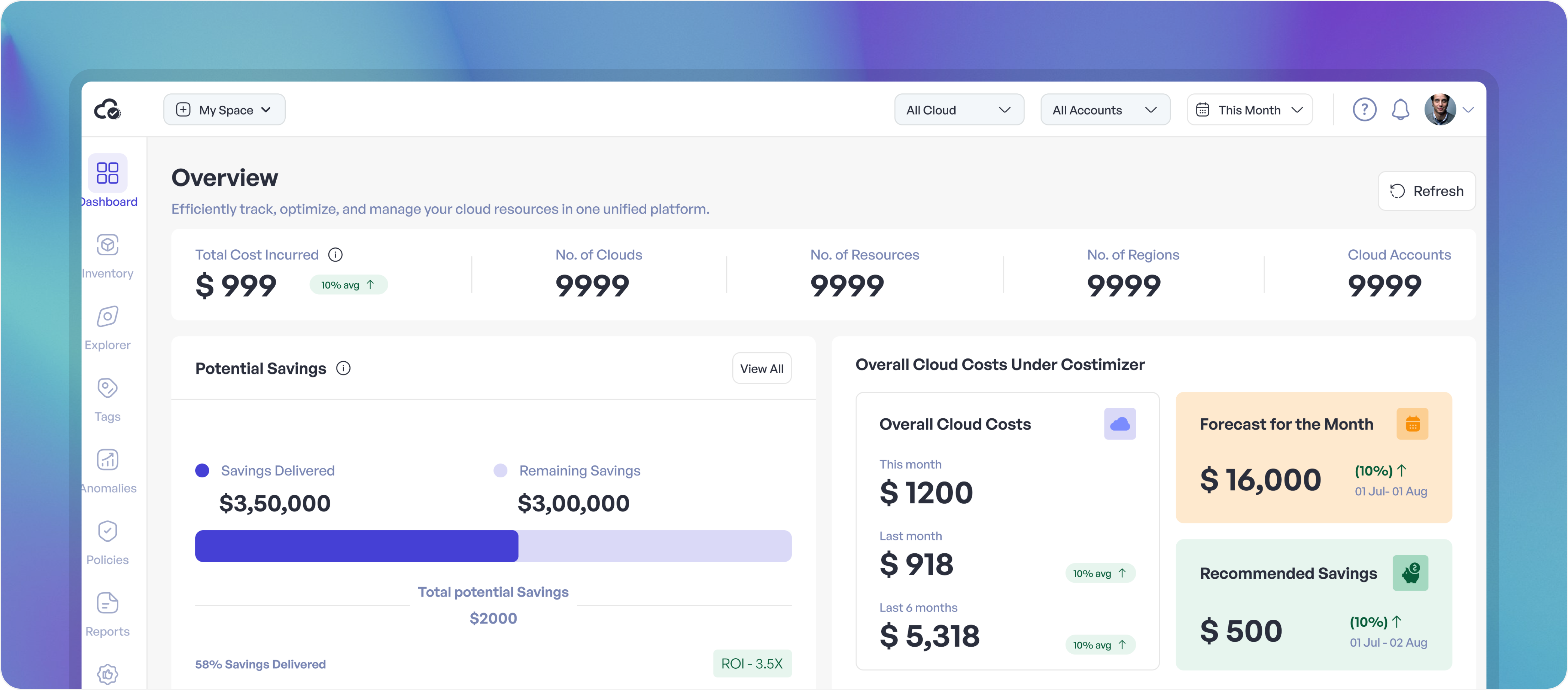 Costimizer Dashboard